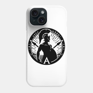 Achilles silhouette for mythology lovers Phone Case