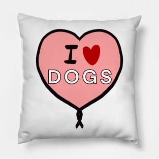 I love dogs in heart shape for dog lovers Pillow