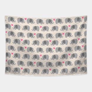 Cute elephants pattern Tapestry