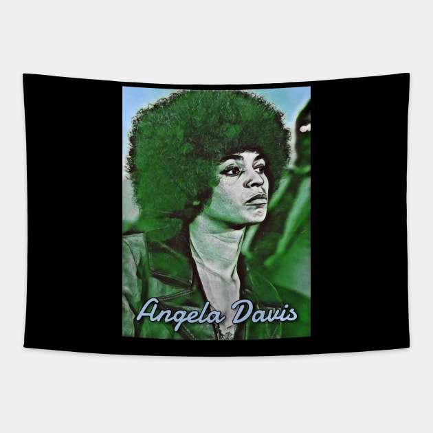 Angela Davis (B) Tapestry by BlackOzean