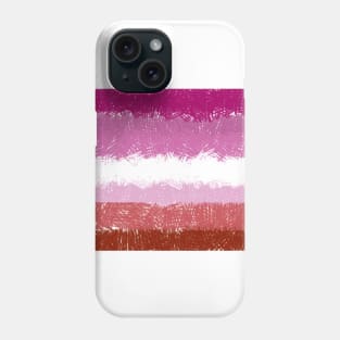 Lesbian Flag Crosshatch Design Phone Case