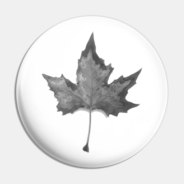 Black and white autum leaf Pin by Cherubic
