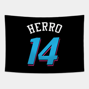 Tyler Herro Number 14 Tapestry