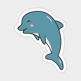 Cute Dolphin Doodle Magnet