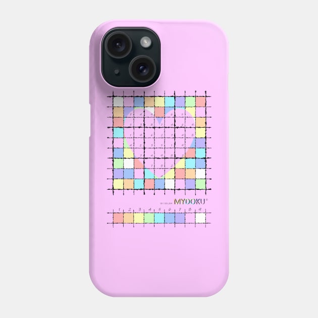 Mydoku_101_001_004 _F: Sudoku, Sudoku coloring, logic, logic puzzle, holiday puzzle, fun, away from screen Phone Case by Mydoku