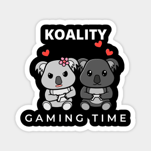 Koalified Koality Gaming Time Cute Koala Valentine Pun Magnet