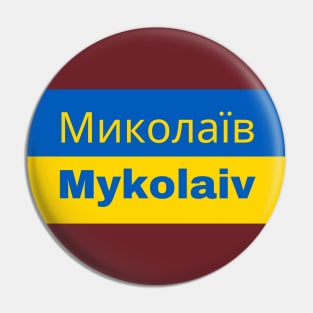 Mykolaiv City in Ukrainian Flag Pin