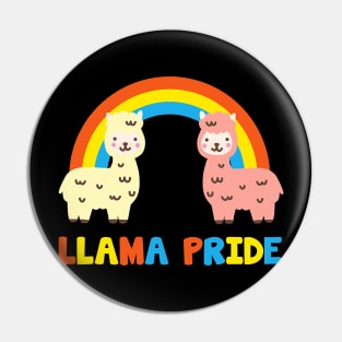 Llama Pride Alpaca Gay Fun Sweet Rainbow Pin