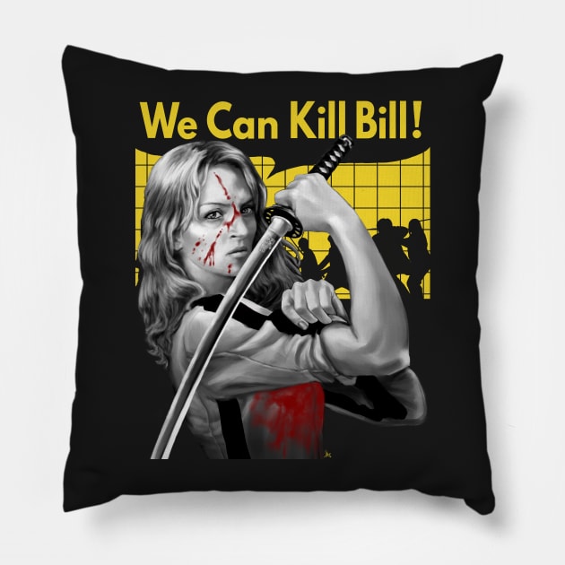 We Can Kill Bill Pillow by grungethemovie