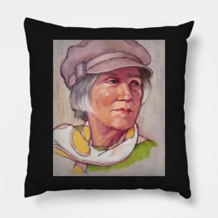 Portrait of Barbara ~oil Pillow