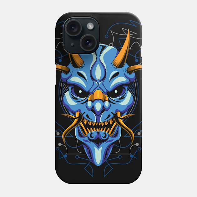 oni mask japanese Phone Case by SHINIGAMII