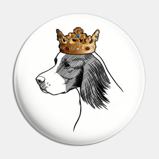 Irish Red and White Setter Dog King Queen Wearing Crown Pin