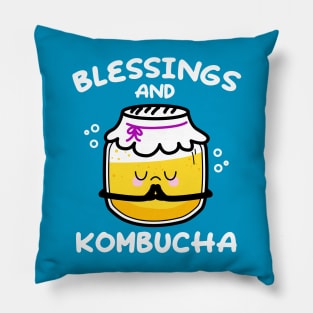 Blessings and Kombucha (Front Only) Pillow