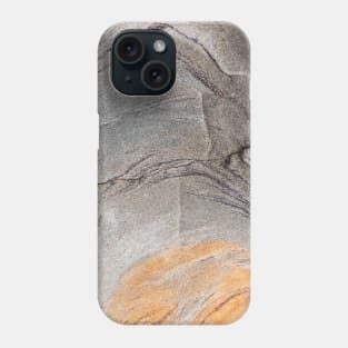 Orange & Grey Stone Texture Shifting Shape Phone Case