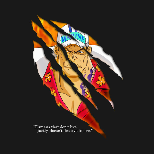 Sakazuki Akainu  One Piece Anime  TShirt  TeePublic