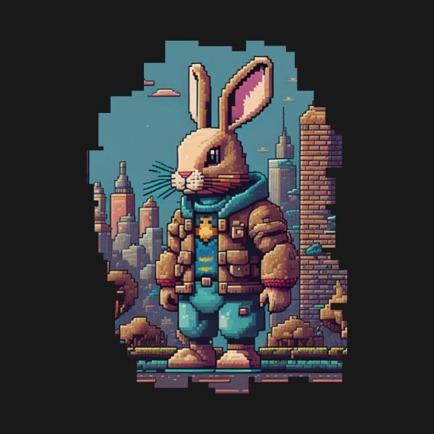 LoFi HopHop Rabbit Pixel Art by Sugarori