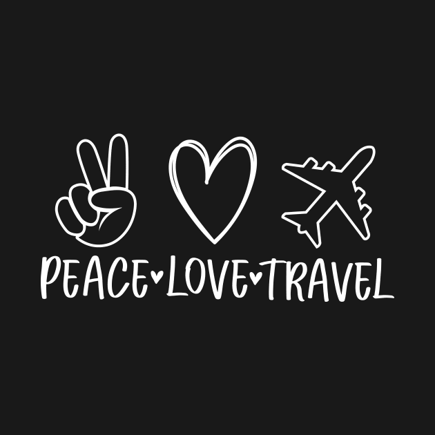 Peace love travel design by colorbyte