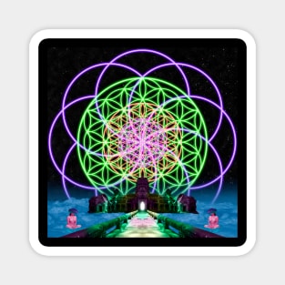 Sacred Geometry - Flower of Life - Road to Awe Remix Magnet