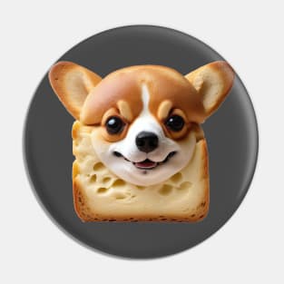 Bread Dog Corgi Pin