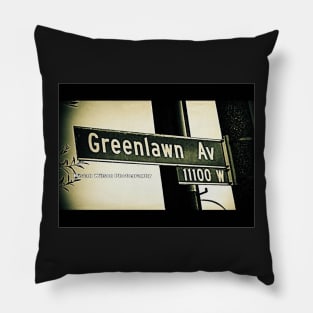 Greenlawn Avenue, Culver City, California by Mistah Wilson Pillow