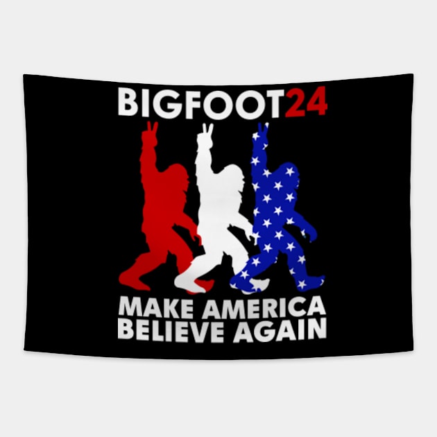 Funny Bigfoot 2024 Tapestry by GreenCraft