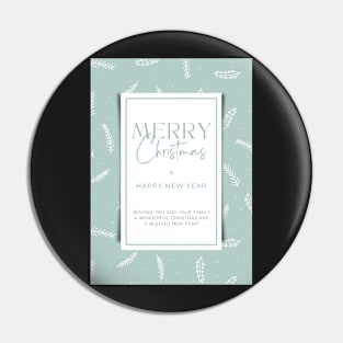 Merry Christmas & Happy New Year Greeting Card 01 Pin