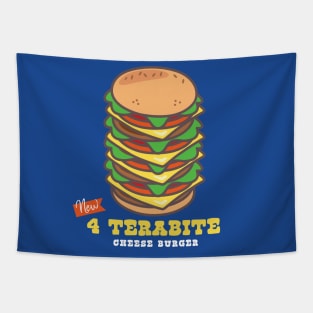 4 Terabite Cheese Burger Tapestry