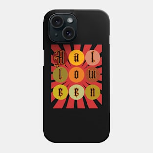 Halloween Fancy Font  Red Burst Style Phone Case