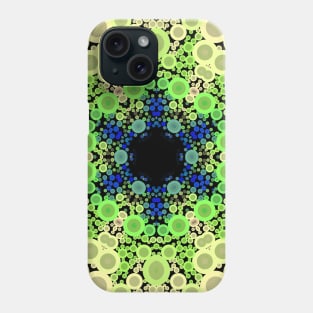 Dot Mandala Flower Blue Green and Yellow Phone Case