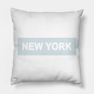 Blue New York Pillow