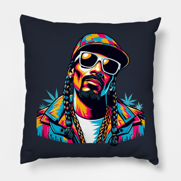 Snoop Dogg #4 Pillow by Review SJW Podcast