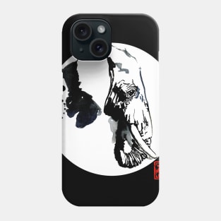 profile elephant in white Phone Case