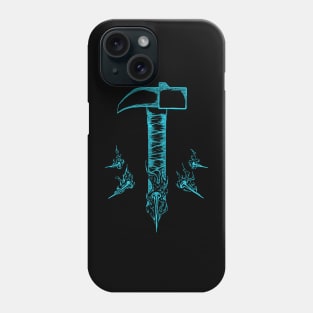 Nobara weapon hammer blue Phone Case