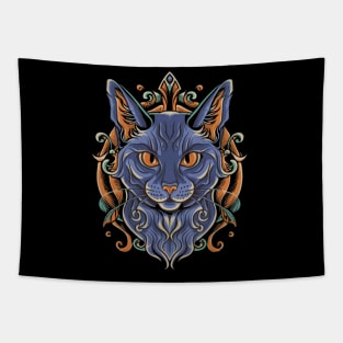 Mystic Cat Tattoo Tapestry