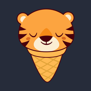 Kawaii Cute Tiger Ice Cream T-Shirt