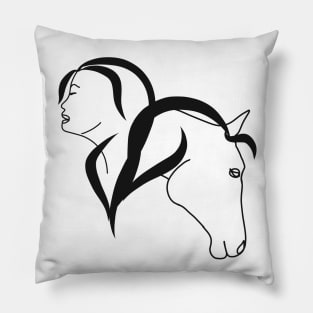 Horse girl Pillow