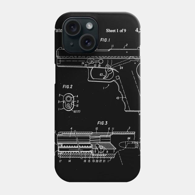 Glock Patent Design Phone Case by DennisMcCarson