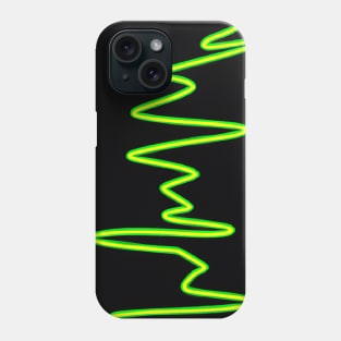 Neon Green ZigZag Line Pattern Phone Case