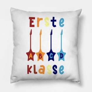 1. Klasse ABCD Rock T shirt Pillow