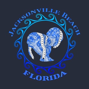 Jacksonville Beach Florida Vacation Tribal Manatees T-Shirt