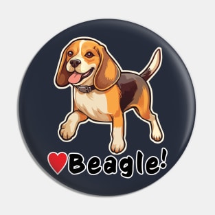 Beagle Love Pin