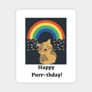 Happy  Purr–thday! Magnet
