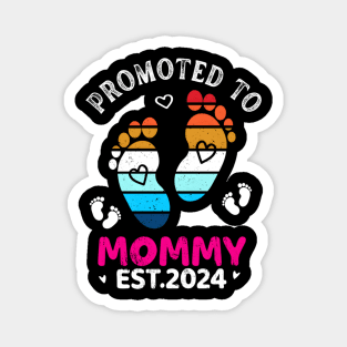 Promoted To Mommy Est. 2024 My Love Mother For New Mom Magnet