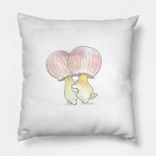 the yellowleg bonnet mushroom Pillow