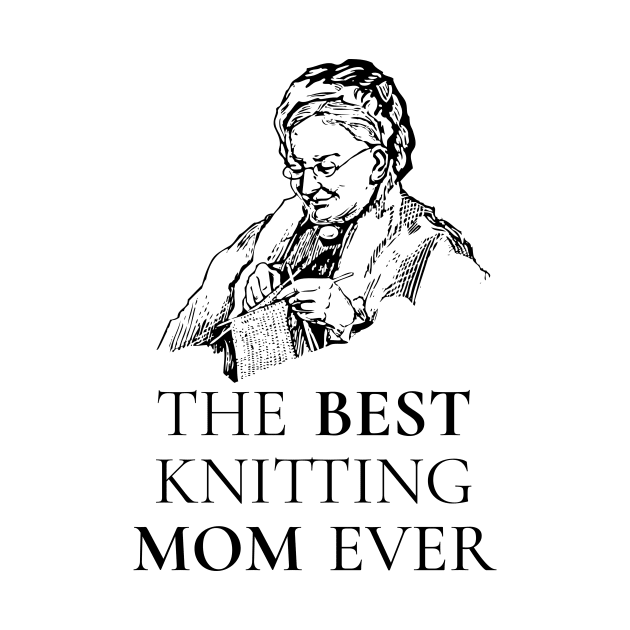 THE BEST KNITTING CRAFTS MOM LINE ART SIMPLE VECTOR STYLE, MOTHER OLD TIMES by the619hub