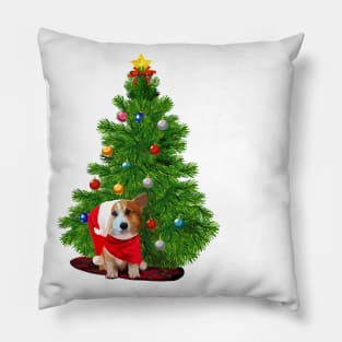 Corgi and Christmas Pillow