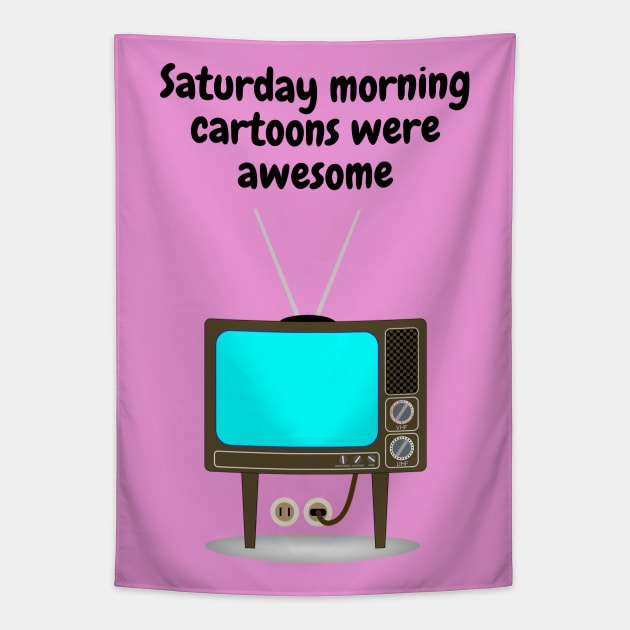 Saturday Morning Cartoons Tapestry by Said with wit