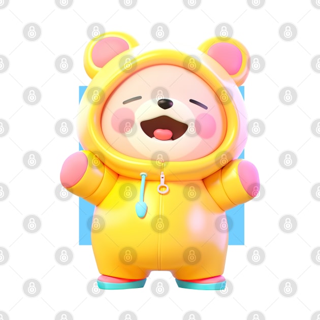 AKBLM - HAPPY CHIBI チビ KUMA WANTS HUGS | KAWAII 3D ANIME MASCOT by AKBLM