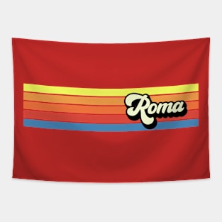 Roma Rome Italy Italia Retro Vintage Design Trendy 70s 80s Tapestry