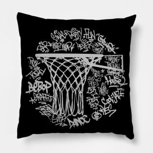 Basketball Retro Hoop Graffiti Backboard Hip Hop Pillow